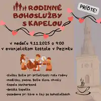 Rodinné bohoslužby s kapelou 9.11.2025