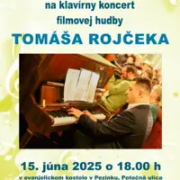 Klavírny koncert filmovej hudby Tomáša Rojčeka dňa 15.6.2025