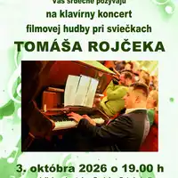 Klavírny koncert filmovej hudby Tomáša Rojčeka 3.10.2026 o 19.00