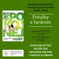 Potulky s farárom 24.2.2026 o 17:00 v zborovej sieni v Pezinku